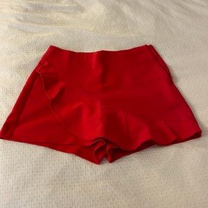 Red skort